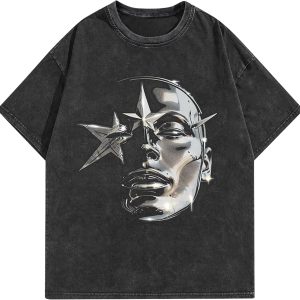 Men's Printed T-Shirt, Pure Cotton Loose-Fitting Short-Sleeve T-Shirt